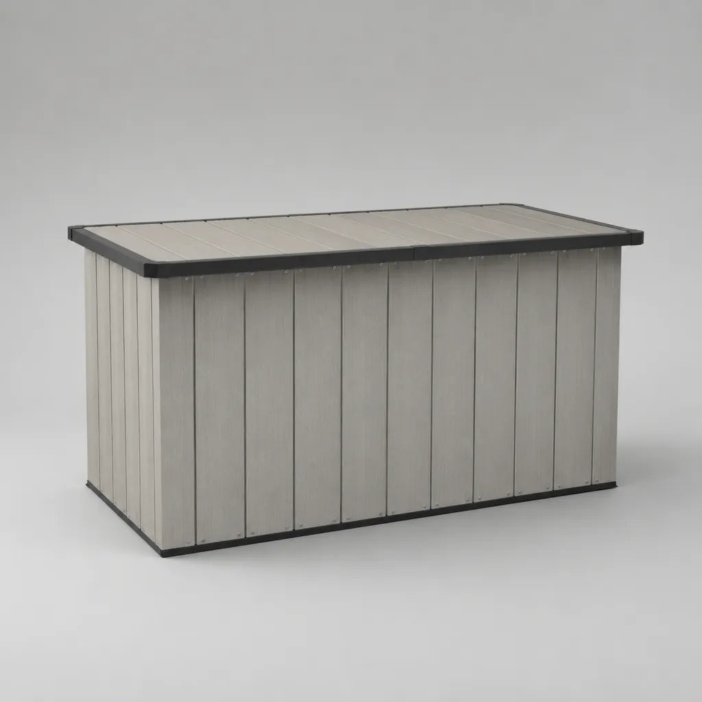 Boîte de jardin rectangulaire en acier galvanisé, gris/anthracite, 132 × 61 × 62 cm, 400 L